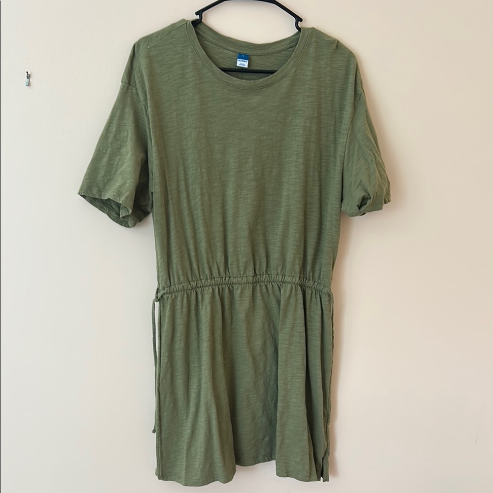 Old Navy Green Puff Sleeve Mini Dress
